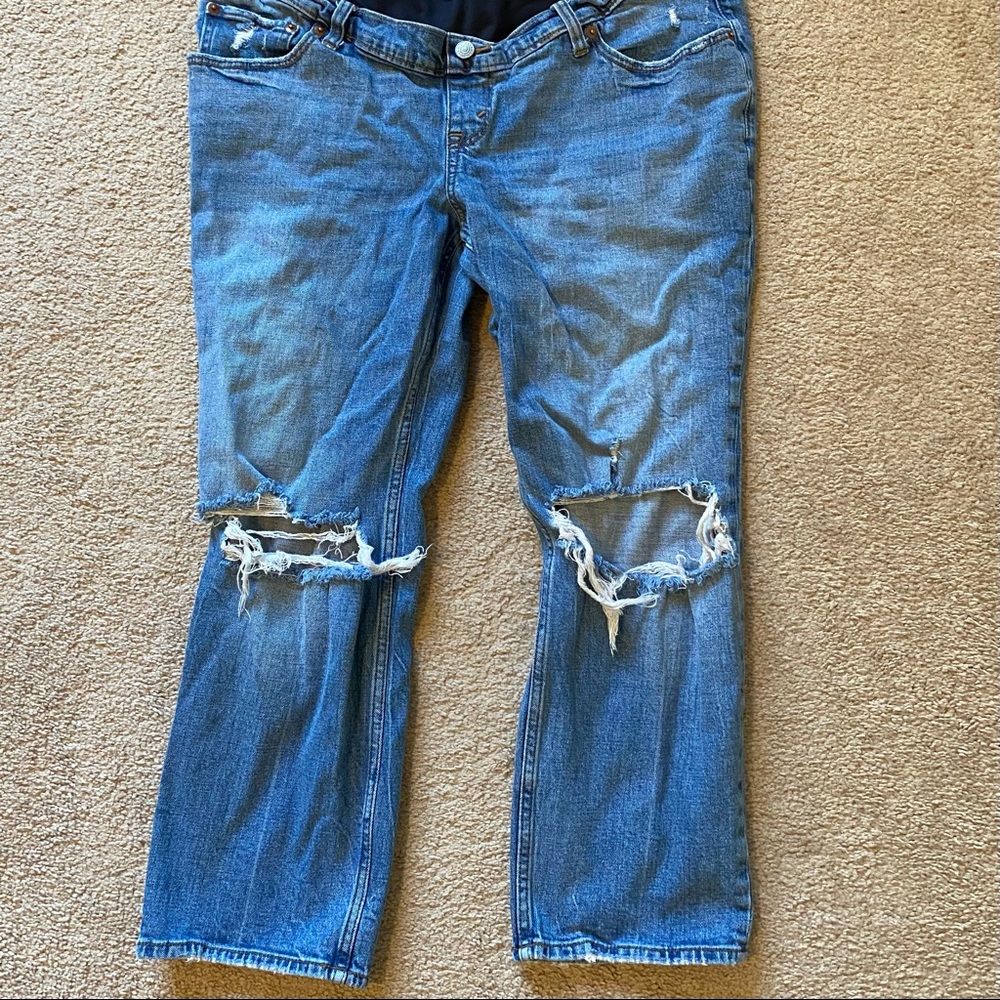 Ankle straight maternity jeans from Abercrombie & Fitch.
